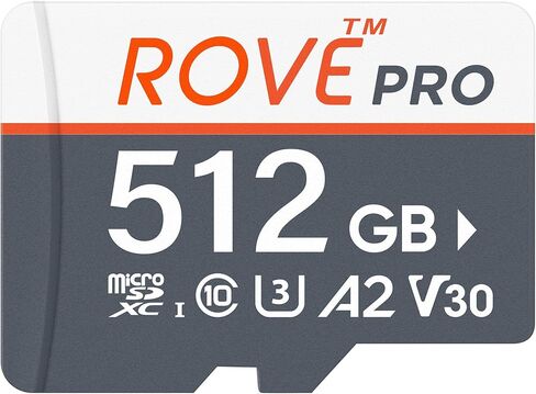 ROVE PRO Micro SD Card microSDXC 128GB Memory Card with Full-Size SD Adapter 100MB/s Read Speed, C10, U3, V30, 4K, A2 for Dash Cam, Android Smart Phones, Tablets, Games in Saudi Arabia