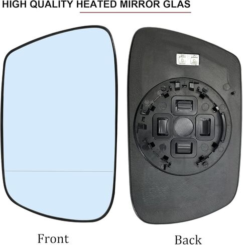 استبدال زجاج مرآة ساخن من جانب الركاب الجديد لسيارة جيب جراند شيروكي 2005-2010 - زجاج مرآة محدب ساخن مع حامل خلفي، استبدل 5142874AA in Kuwait