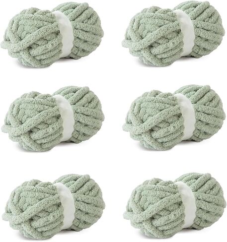 Gray Chunky Yarn, 2 PCS Chunky Chenille Yarn for Hand Knitting, Bulky Thick Chunky Plush Yarn for DIY, Extra Bulky Chunky Yarn for Hand Knitting Blankets (30 Yards, 8.8 Ounces Each) in Saudi Arabia