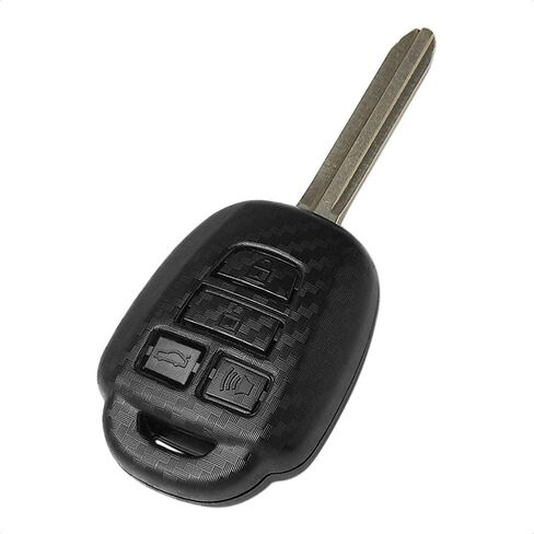TANGSEN Key Fob Case Cover Compatible with Scion FR-S IQ TC XB Toyota 86 Camry Corolla Highlander Prius C RAV4 Sequoia Tacoma Tundra Yaris 2 3 4 Button Keyless Entry Remote 3D Carbon Fiber ABS Emboss in Saudi Arabia
