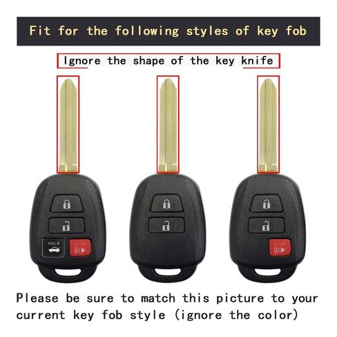 TANGSEN Key Fob Case Cover Compatible with Scion FR-S IQ TC XB Toyota 86 Camry Corolla Highlander Prius C RAV4 Sequoia Tacoma Tundra Yaris 2 3 4 Button Keyless Entry Remote 3D Carbon Fiber ABS Emboss in Saudi Arabia