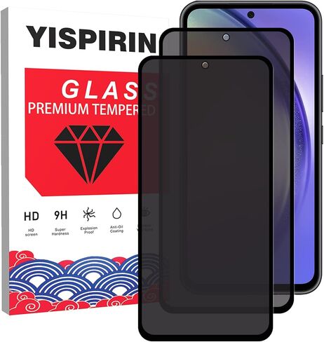2 Pack for Samsung Galaxy A54 5G Privacy Screen Protector [9H Hardness] HD [Black] Dark Anti Spy Private Tempered Glass Film for Samsung Galaxy A54 5G in Kuwait