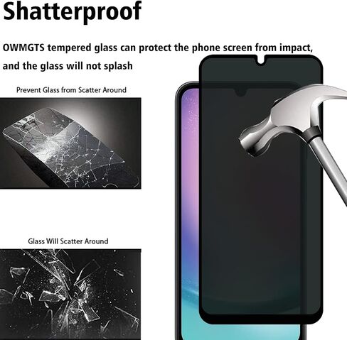 2 Pack for Samsung Galaxy A54 5G Privacy Screen Protector [9H Hardness] HD [Black] Dark Anti Spy Private Tempered Glass Film for Samsung Galaxy A54 5G in Kuwait