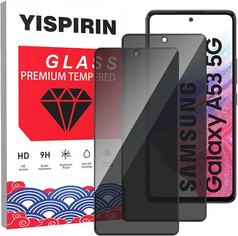 2 Pack for Samsung Galaxy A54 5G Privacy Screen Protector [9H Hardness] HD [Black] Dark Anti Spy Private Tempered Glass Film for Samsung Galaxy A54 5G in Kuwait