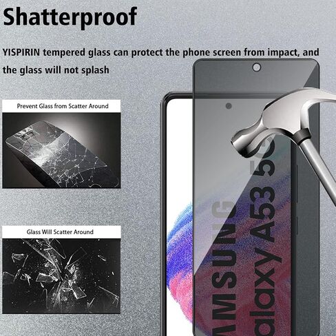 2 Pack for Samsung Galaxy A54 5G Privacy Screen Protector [9H Hardness] HD [Black] Dark Anti Spy Private Tempered Glass Film for Samsung Galaxy A54 5G in Kuwait