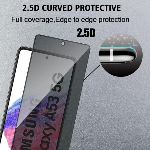 2 Pack for Samsung Galaxy A54 5G Privacy Screen Protector [9H Hardness] HD [Black] Dark Anti Spy Private Tempered Glass Film for Samsung Galaxy A54 5G in Kuwait