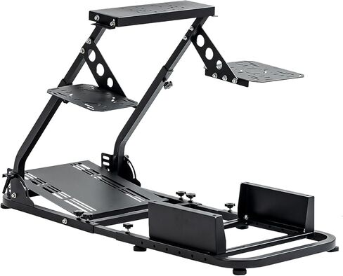 Anman Versatile Flight Sim Stand Pro يناسب Logitech Thrustmaster G29، G920، G923، X52، G PRO، T16000، T248x، T80، T300، قمرة قيادة محاكي تثبيت عجلة السباق، الإلكترونيات غير متضمنة in Kuwait