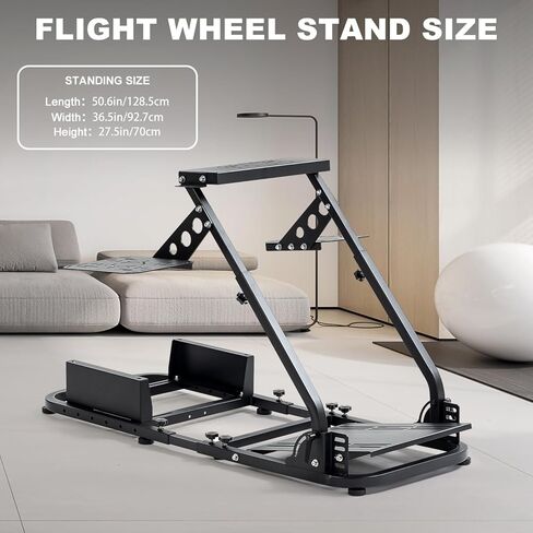 Anman Versatile Flight Sim Stand Pro يناسب Logitech Thrustmaster G29، G920، G923، X52، G PRO، T16000، T248x، T80، T300، قمرة قيادة محاكي تثبيت عجلة السباق، الإلكترونيات غير متضمنة in Kuwait