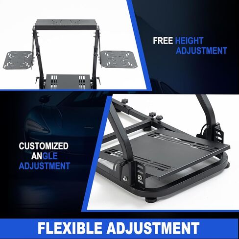 Anman Versatile Flight Sim Stand Pro يناسب Logitech Thrustmaster G29، G920، G923، X52، G PRO، T16000، T248x، T80، T300، قمرة قيادة محاكي تثبيت عجلة السباق، الإلكترونيات غير متضمنة in Kuwait