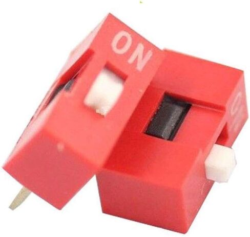 20PCS Slide Type Switch Module 1-Bit 2.54mm 1 Position Way DIP Red Pitch in Saudi Arabia