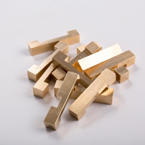 النحاس لوبان قفل لغز مكعب ألعاب الدماغ، الألغاز دعابة الدماغ للأطفال البالغين، ألعاب العقل ثلاثية الأبعاد لغز مكعب، ألعاب المنطق التعليمية سطح المكتب (12 قطعة) in Kuwait