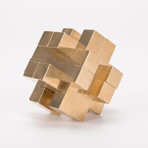 النحاس لوبان قفل لغز مكعب ألعاب الدماغ، الألغاز دعابة الدماغ للأطفال البالغين، ألعاب العقل ثلاثية الأبعاد لغز مكعب، ألعاب المنطق التعليمية سطح المكتب (12 قطعة) in Kuwait