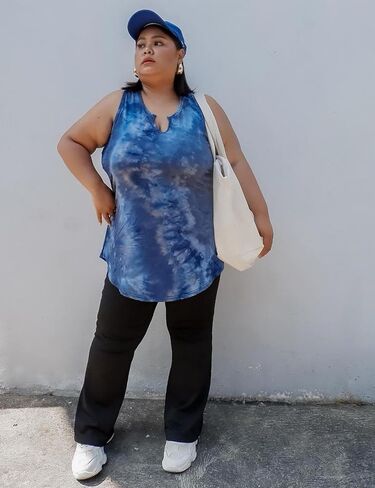 FOREYOND Women' s Plus Size Tank Tops Workout Loose Fit Athletic Tops V Neck Racerback Yoga Gym Shirts Casual Summer in Saudi Arabia