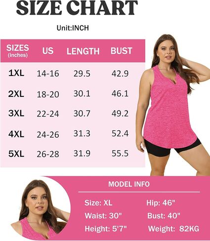 FOREYOND قمصان بدون أكمام للتمرين بمقاس كبير للنساء برقبة على شكل حرف V بدون أكمام، قمصان لليوجا والجيم in Kuwait