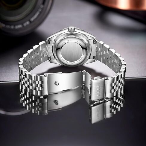 BUREI Women Watch Business Women Watches with Day DateAnalog Quartz Watch for Ladies Silver Gold Stainless Steel Bracelet Watch Fashion Ladies Watches Small Face Diamond Watch Waterproof in Saudi Arabia