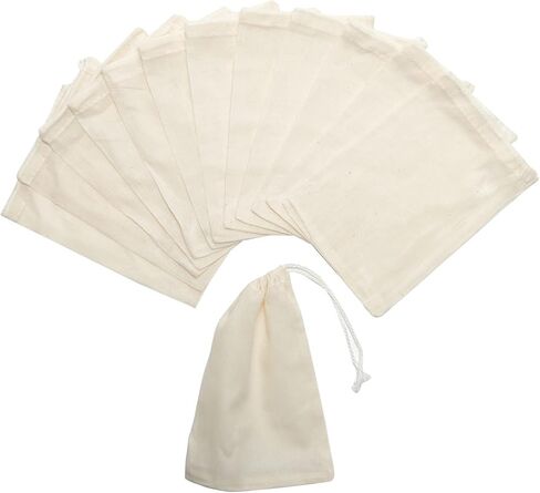 FOCCIUP 50 Pcs 10x12 Inches Cotton Drawstring Bags Reusable Muslin Cotton Bags Sachet Bag Jewelry Pouch for Party Wedding Home Supplies in Saudi Arabia