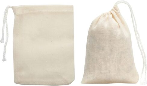 FOCCIUP 50 Pcs 10x12 Inches Cotton Drawstring Bags Reusable Muslin Cotton Bags Sachet Bag Jewelry Pouch for Party Wedding Home Supplies in Saudi Arabia