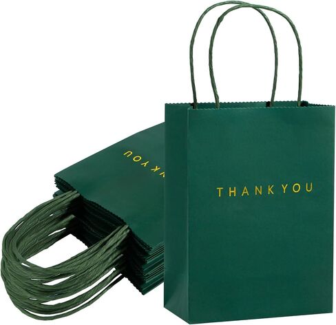 driew Navy Blue Thank You Bags 50 Pack, 5.9 x 3.1 x 8.3'' Navy Blue Thank You Gift Bags Paper Bags with Handles for Retail, Wedding,Party, Shopping in Saudi Arabia