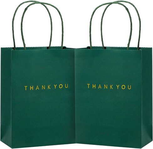 driew Navy Blue Thank You Bags 50 Pack, 5.9 x 3.1 x 8.3'' Navy Blue Thank You Gift Bags Paper Bags with Handles for Retail, Wedding,Party, Shopping in Saudi Arabia