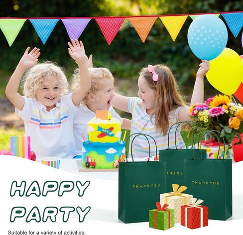 driew Navy Blue Thank You Bags 50 Pack, 5.9 x 3.1 x 8.3'' Navy Blue Thank You Gift Bags Paper Bags with Handles for Retail, Wedding,Party, Shopping in Saudi Arabia
