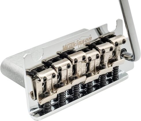 Wilkinson WOV05 54mm 2-Point ST Vintage Guitar Tremolo Bridge Full Block for Fender MIJ/MIK Strat Electric Guitar Replacement, Chrome in Saudi Arabia