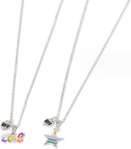 قلادة الصداقة BFF قلادة للفتيات 2/3/4 أفضل صديق قلادة الأخت قلادة الحب القلب قلادة قلادة هدايا عيد ميلاد الأخت للأصدقاء Bestie in Kuwait