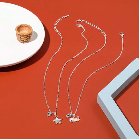 قلادة الصداقة BFF قلادة للفتيات 2/3/4 أفضل صديق قلادة الأخت قلادة الحب القلب قلادة قلادة هدايا عيد ميلاد الأخت للأصدقاء Bestie in Kuwait