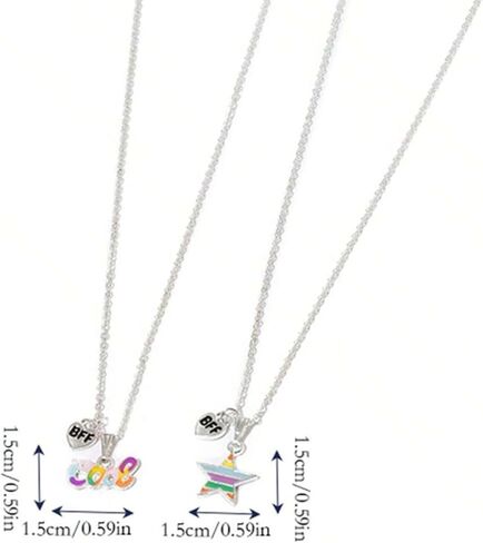 قلادة الصداقة BFF قلادة للفتيات 2/3/4 أفضل صديق قلادة الأخت قلادة الحب القلب قلادة قلادة هدايا عيد ميلاد الأخت للأصدقاء Bestie in Kuwait