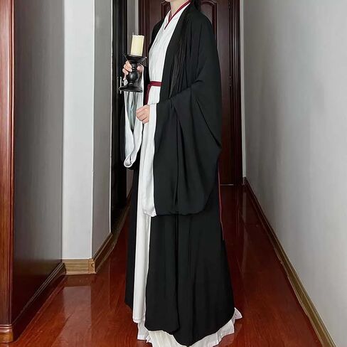 Women's Chinese Traditional Ancient Han Dynasty Hanfu Costume with Belt Halloween Party Long Robe Outfit in Saudi Arabia