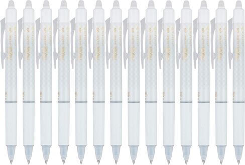 PILOT FriXion Design Collection Erasable Pens, Extra Fine Point, White Barrel, Black Ink, 14 Count (12885) in Saudi Arabia
