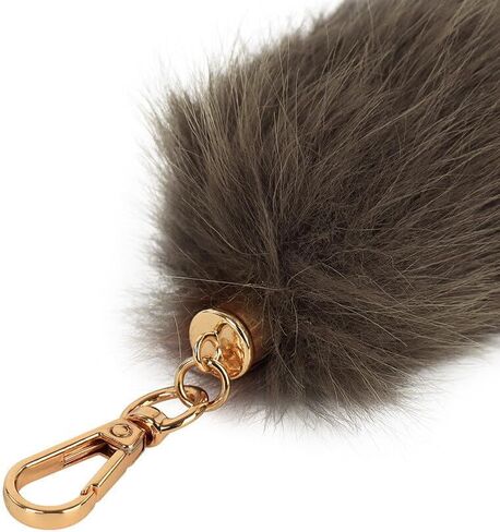 Plush Tail Keychain Furry Tail Pendant Keychain Decoration Fluffy Fur Tail Plush Keychain in Saudi Arabia