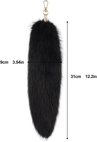 Plush Tail Keychain Furry Tail Pendant Keychain Decoration Fluffy Fur Tail Plush Keychain in Saudi Arabia