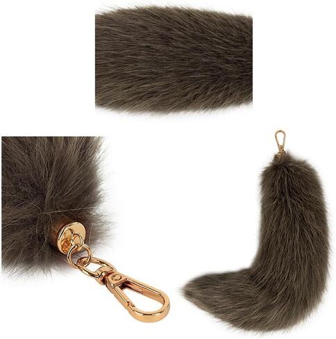 Plush Tail Keychain Furry Tail Pendant Keychain Decoration Fluffy Fur Tail Plush Keychain in Saudi Arabia