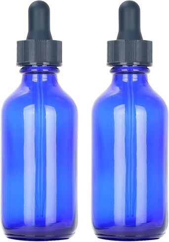 زجاجات زجاجية مستديرة من ماجيك سيزون بوسطن (أزرق / 60 مل مع قطارة / 2 قطعة) in Kuwait