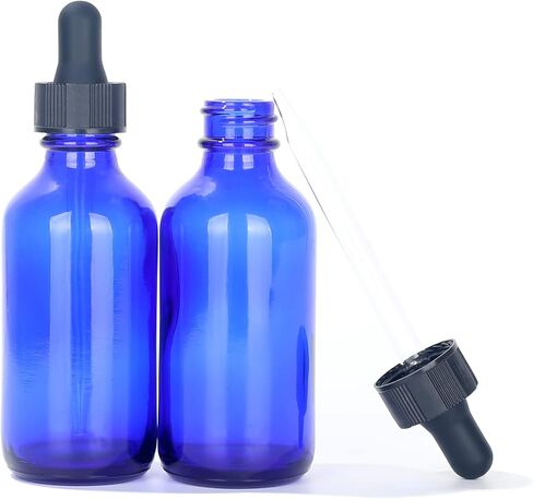 زجاجات زجاجية مستديرة من ماجيك سيزون بوسطن (أزرق / 60 مل مع قطارة / 2 قطعة) in Kuwait