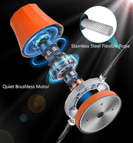 Dcmary Jump Rope Machine, Rechargeable Fitness Jump Ropes, Jumping Rope with Counter, 1-10 Speed Level Exercise Skipping Rope with Remote Control for Kids Women Men in Saudi Arabia
