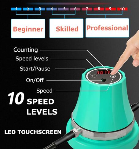 Dcmary Jump Rope Machine, Rechargeable Fitness Jump Ropes, Jumping Rope with Counter, 1-10 Speed Level Exercise Skipping Rope with Remote Control for Kids Women Men in Saudi Arabia