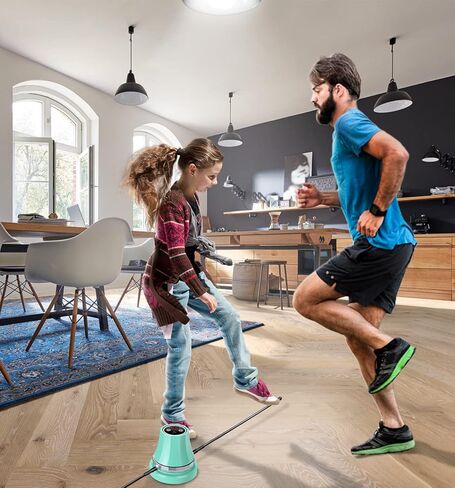 Dcmary Jump Rope Machine, Rechargeable Fitness Jump Ropes, Jumping Rope with Counter, 1-10 Speed Level Exercise Skipping Rope with Remote Control for Kids Women Men in Saudi Arabia