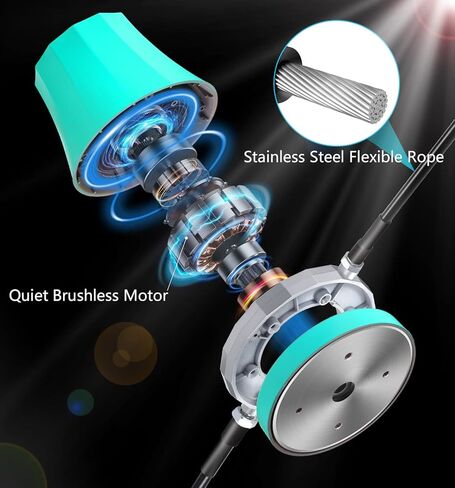 Dcmary Jump Rope Machine, Rechargeable Fitness Jump Ropes, Jumping Rope with Counter, 1-10 Speed Level Exercise Skipping Rope with Remote Control for Kids Women Men in Saudi Arabia