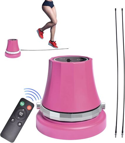 Dcmary Jump Rope Machine, Rechargeable Fitness Jump Ropes, Jumping Rope with Counter, 1-10 Speed Level Exercise Skipping Rope with Remote Control for Kids Women Men in Saudi Arabia