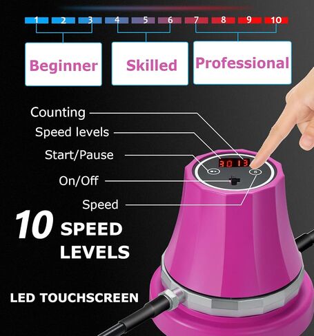 Dcmary Jump Rope Machine, Rechargeable Fitness Jump Ropes, Jumping Rope with Counter, 1-10 Speed Level Exercise Skipping Rope with Remote Control for Kids Women Men in Saudi Arabia