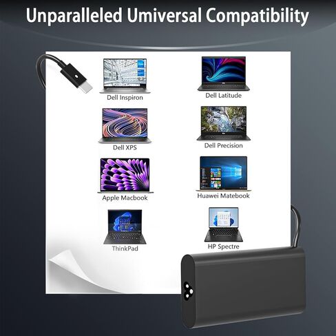محول طاقة شاحن الكمبيوتر المحمول USB C نوع C 90 وات لأجهزة Dell XPS، LA90PM170 DA90PM170 DA65NM170، Latitude 3400 3500 5400 5289 5300 7400 7300 7390 7200 in Kuwait