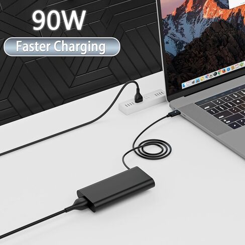 محول طاقة شاحن الكمبيوتر المحمول USB C نوع C 90 وات لأجهزة Dell XPS، LA90PM170 DA90PM170 DA65NM170، Latitude 3400 3500 5400 5289 5300 7400 7300 7390 7200 in Kuwait