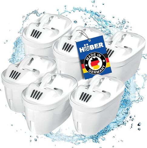 HUBBER Huber 6 Pack Water Filter Replacement, German Quality, Replacement Filters for BWT Pitchers and Huber Dispensers, Technology for Superior Filtration & Taste HU-6WF in Saudi Arabia