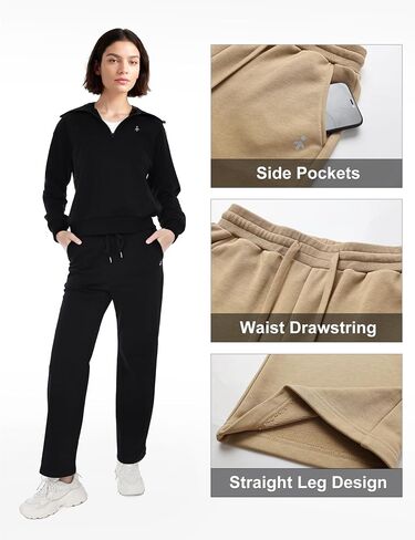 Orolay Women's Casual Joggers Pants Straight Leg Sweatpants High Waisted Comfy Sports Trousers in Saudi Arabia