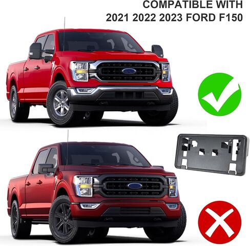 Compatible for Front License Plate Bracket Frame Holder 2021 2022 2023 Ford F150 2.7L, 3.0L, 3.5L V6 ML3Z-17A385-BB in Saudi Arabia