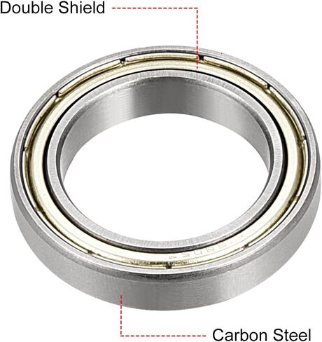 uxcell 6800ZZ Deep Groove Ball Bearing Double Shield 6800-2Z 1080800, 10mm x 19mm x 5mm Carbon Steel Bearings (Pack of 8) in Saudi Arabia