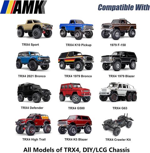 علبة بطارية AMK من ألياف الكربون الحقيقية TRX4، لوحة بطارية بمقياس 1/10 لهيكل RC الزاحف LCG ترقيات TRX4 in Saudi Arabia