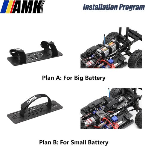 علبة بطارية AMK من ألياف الكربون الحقيقية TRX4، لوحة بطارية بمقياس 1/10 لهيكل RC الزاحف LCG ترقيات TRX4 in Saudi Arabia