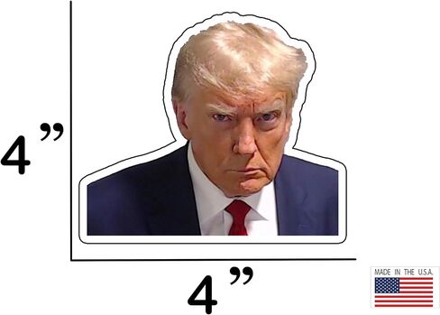 Rogue River Tactical Trump Mugshot 2024 Presidential Election Bumper Sticker Car Decal USA Election Political Sticker in Saudi Arabia
